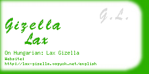 gizella lax business card